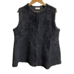 美品 25AW BALLSEY ボールジー トゥモローランド フェザーヤーン ペプラムベスト サイズS ダークグレー レディース 古着 中古 USED