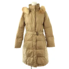 ミッシェルクラン MICHEL KLEIN ダウンコート アウター ベルト付き 38 ベージュ /DF