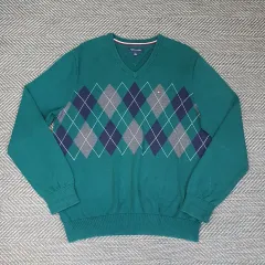 トミーヒルフィガー Vネック コットンニット メンズ105