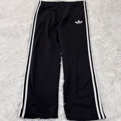 古着 adidas アディダス トラックパンツ スリーストライプス ブラック 2512-446