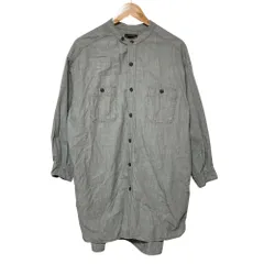 美品 GO TO HOLLYWOOD ゴートゥーハリウッド バンドカラーシャツ ワンピース 1 グレー レディース 古着 中古 USED