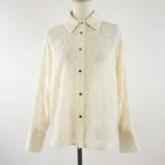 ザラ ZARA シャツ ブラウス 長袖 ライトベージュ XS *T654