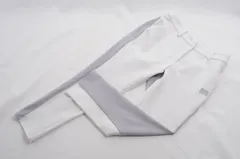 中古 レディース マンシングウェア Munsing wear パンツ 9号 白×グレー ロングパンツ ストレッチ