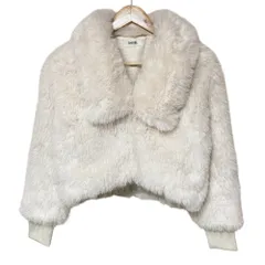 美品 24AW SNIDEL スナイデル エコファーショートジャケット SWFJ245050 サイズF ホワイト レディース 古着 中古 USED