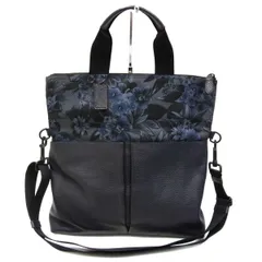 美品◆COACH コーチ メンズ レザー切替 2WAY トートバッグ ショルダーバッグ チャールズ フォルドオーバー ハワイアンプリントキャンバス