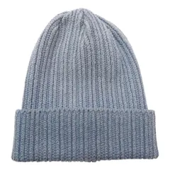 Ron Herman ロンハーマン リブ編み ニット キャップ ビーニー ライトブルー系【中古】