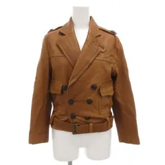 ダイアグラム グレースコンチネンタル Diagram GRACE CONTINENTAL ダブルレザージャケット ベルト付 羊革 シープスキンレザー 36 茶 ブラウン /GV