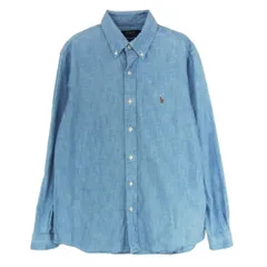 POLO RALPH LAUREN ポロ・ラルフローレン CLASSIC FIT クラシックフィット シャンブレー BD シャツ インディゴブルー系 M【中古】