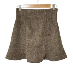 未使用 24AW SNIDEL スナイデル ヘムフレアスカショーパン ライトツイード キュロット SWFP245042 サイズ1 ブラウン レディース 古着 中古 USED