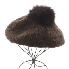 ユナイテッドアローズ UNITED ARROWS ベレー帽 帽子 ニット ポンポン 茶 ブラウン /AN24