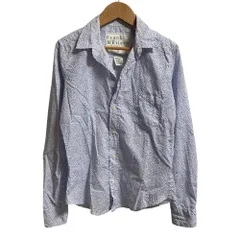 良品 Frank&Eileen フランク＆アイリーン BARRY フラワープリント 小花柄 長袖 スキッパー シャツ ブラウス サイズXS ブルー系 レディース 古着 中古 USED