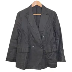 良品 24SS SLOBE IENA スローブイエナ リネンコットンダブルブレストジャケット サイズF ブラック レディース 古着 中古 USED