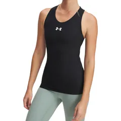 UNDER ARMOUR アンダーアーマー UA HEATGEAR COMPRESSION TANK マルチスポーツ インナーシャツ 1389832-001、Black/White