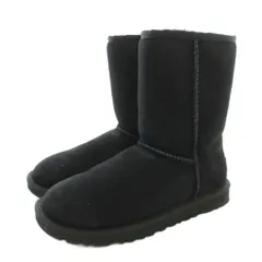 アグ オーストラリア UGG australia W CLASSIC SHORT クラシックショート ムートンブーツ ショートブーツ スエード US5 22cm 黒 ブラック 5825 /KU
