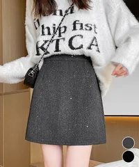 ミニスカート レディース キラキラ 秋冬