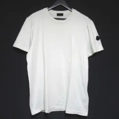 美品 23AW MONCLER モンクレール バックプリント 半袖 Tシャツ J20918C00015 Lサイズ ライトグレー系 メンズ 古着 中古 USED