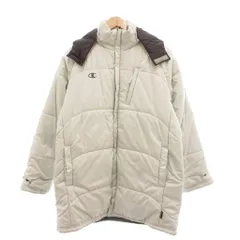 チャンピオン CHAMPION 中綿ジャケット ブルゾン M 白 ホワイト フード付き キルティング /YJ