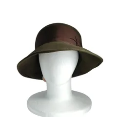 新品同様 CA4LA カシラ リボン ウールハット 帽子 カーキ  レディース 古着 中古 USED