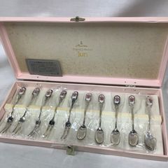 オランダ製 ホイカス シルバー 薔薇モチーフ デザートフォーク 6本