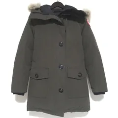 美品 CANADA GOOSE カナダグース コヨーテファー フーディー ブロンテパーカー ダウンコート 2603JL S/Pサイズ カーキ レディース 古着 中古 USED