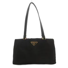 プラダ PRADA ステートナイロン ミニハンドバッグ 肩掛け 三角プレート レザー 黒 ブラック B11216 /GV ☆AA★