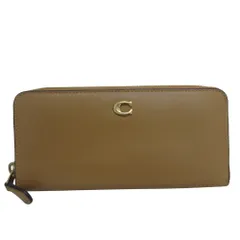 美品 COACH コーチ アコーディオン ジップウォレット ラウンドファスナー 長財布 C5032 ブラウン レディース 古着 中古 USED