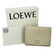 LOEWE ロエベ トライフォールド 三つ折り財布 アナグラム ライトグレー