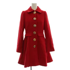 ドーリーガールバイアナスイ DOLLY GIRL by ANNA SUI コート ウール 1 赤 長袖 ラウンドカラー 金ボタン /JP