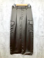 BEAUTY & YOUTH ビューティ&ユース ユナイテッドアローズ 定価16500円 ヴィンテージライクサテン カーゴ スカート sizeM/カーキ ■■レディース