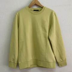 GUESS メンズ 22AAW ミニトライアングルロゴスウェットシャツ シンプル 裏毛スウェットプルオーバー イエロー M