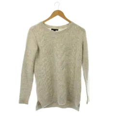 トミーヒルフィガー TOMMY HILFIGER ニット XS 白 ケーブル編み クルーネック 長袖 /JP