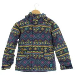 バートン BURTON スノーウェア 中綿ジャケット ジップアップ フード 総柄 XS マルチカラー /BM