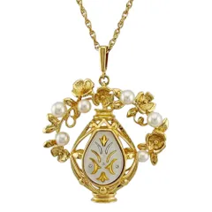 ミキモト ネックレス 18金 K18イエローゴールド シェル レディース MIKIMOTO 中古 ミキモトのサムネイル