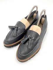 artemis by DIANA アルテミスバイダイアナ 軽量 厚底 タッセル ローファー シューズ size22.5/黒 ■■レディース