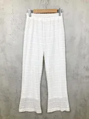 hinari ヒナリ カットレース イージー パンツ sizeS/白 ■■レディース