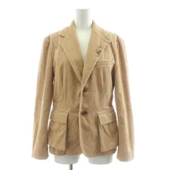 ラルフローレン RALPH LAUREN テーラードジャケットコーデュロイ ブローチ付き 9 ベージュ /KU