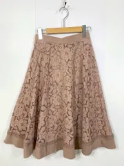 tocco closet トッコクローゼット レースフレア スカート sizeM/ピンクベージュ ■■レディース