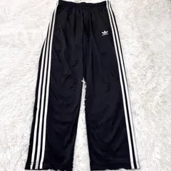 古着 adidas アディダス トラックパンツ スリーストライプス ブラック 2512-452