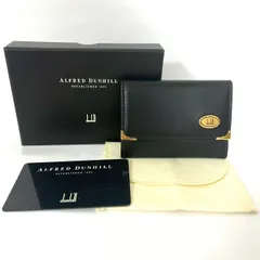 SD5026 新品未使用！ Dunhill ダンヒル 二つ折り財布 小銭入れ コインケース ブラック レザー 金具ゴールド メンズ ビジネス