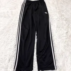 古着 adidas アディダス トラックパンツ スリーストライプス ブラック 2512-456