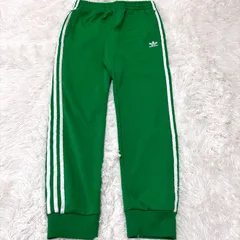 古着 adidas アディダス トラックパンツ スリーストライプス グリーン 2512-457