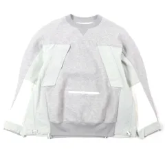 極美品▼Sacai サカイ 22SS 22-02731M Sponge Sweat Pullover クルーネック スウェット プルオーバー グレー 4 日本製 正規品 メンズのサムネイル