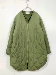 MAISON BREEZE メゾンブリーズ ノーカラー キルティング コート カーキ ◆■レディース