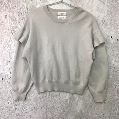 OPAQUE.CLIP オペークドットクリップ FOLCO フリルスリーブ ニット グレー 38サイズ Mサイズ 〇◇