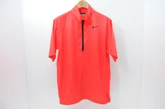 中古 メンズ ナイキ NIKE カットソー M 赤 レッド ハーフジップ ウィンド素材