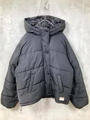 Java ジャバ ショート丈 フード付き 中綿 フェイク ダウン コート sizeM/黒 ◆■レディース