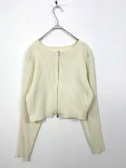 mystic ミスティック mline MYZ1031105A0009 定価6820円 Wジップ ニット セーター sizeF/オフホワイト ■■レディース