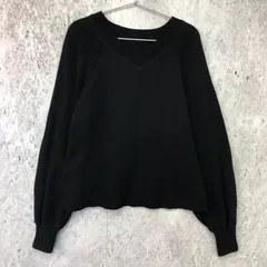 CIAOPANIC TYPY チャオパニックティピー 【WEB限定】 スウェット ライク Vネック ニット ブラック ONEサイズ 〇◇