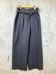 NATURAL BEAUTY BASIC ナチュラルビューティーベーシック ウーステッドオックスワイド パンツ sizeM/グレー ■■レディース