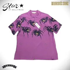 スター オブ ハリウッド レーヨン プルオーバーシャツ タランチュラ 蜘蛛 アメカジ SH38872 175)パープル サイズM